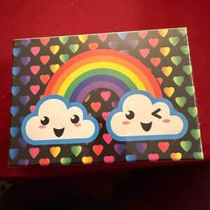 Nib scholastic stationary set rainbow clouds